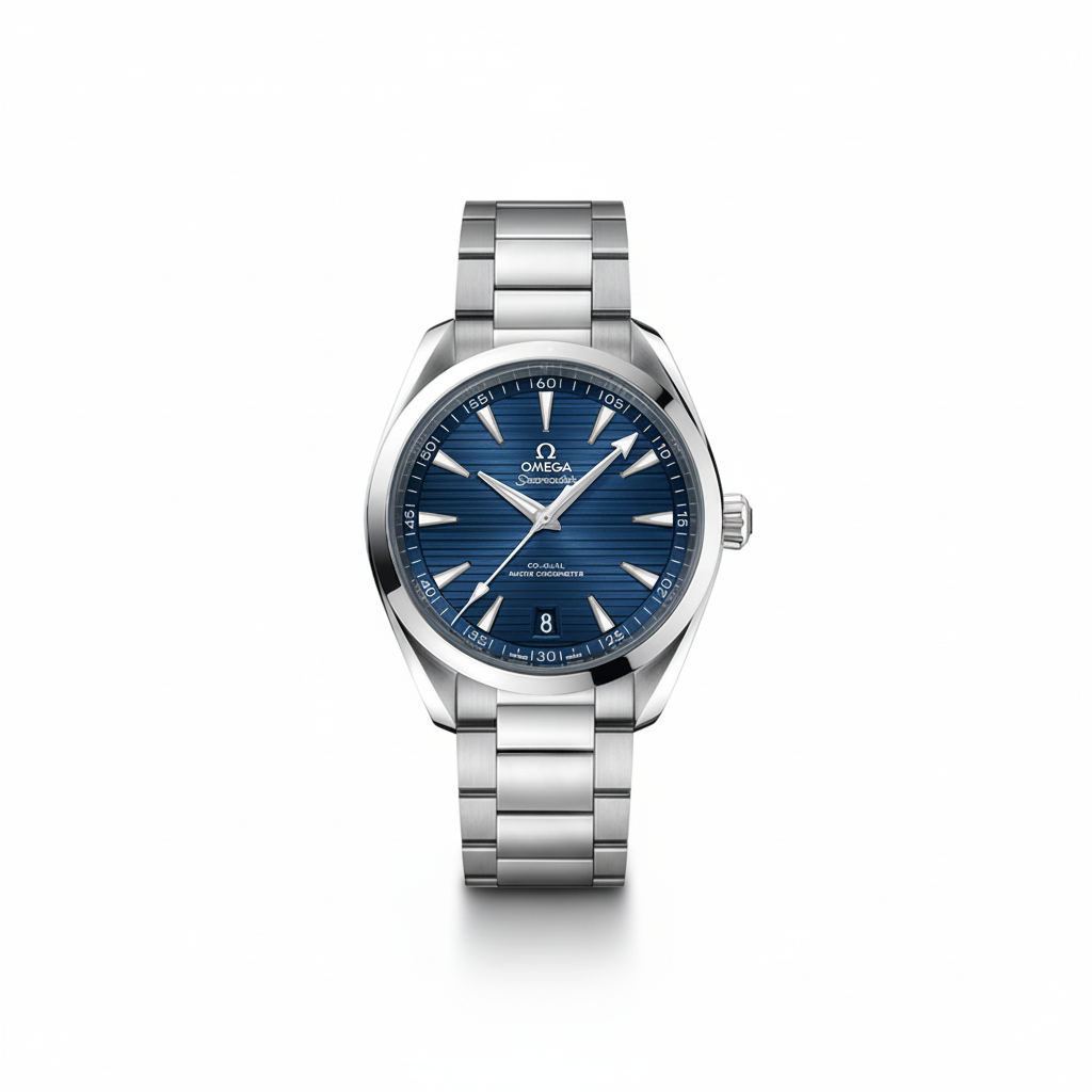 Omega Seamaster Aqua Terra Blue Dial Steel Bracelet