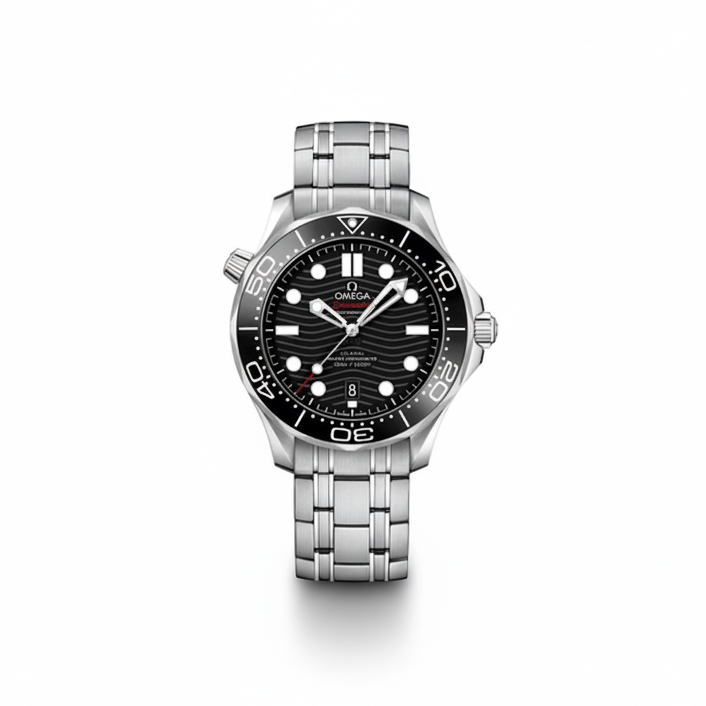 Omega Seamaster Diver 300M Black Dial Black Bezel Steel
