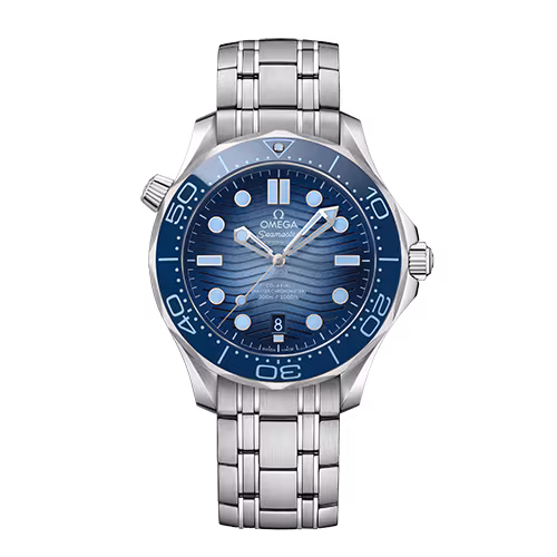 Omega Seamaster Diver 300M Blue Dial Blue Bezel Steel
