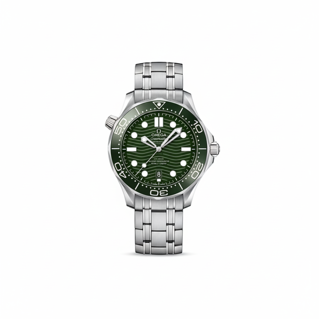 Omega Seamaster Diver 300M Green Dial Green Bezel Steel