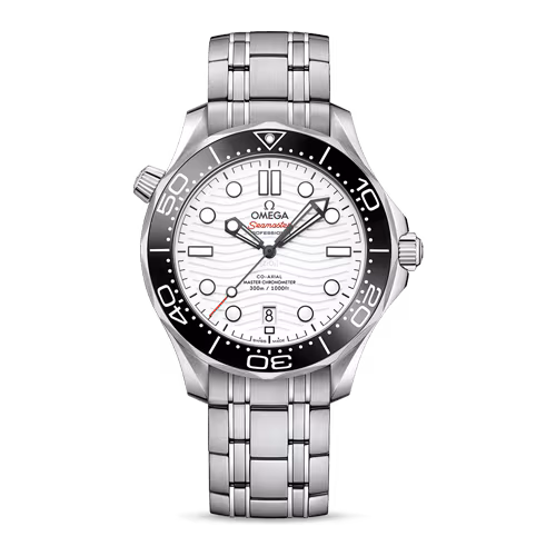 Omega Seamaster Diver 300M White Dial Black Bezel Steel