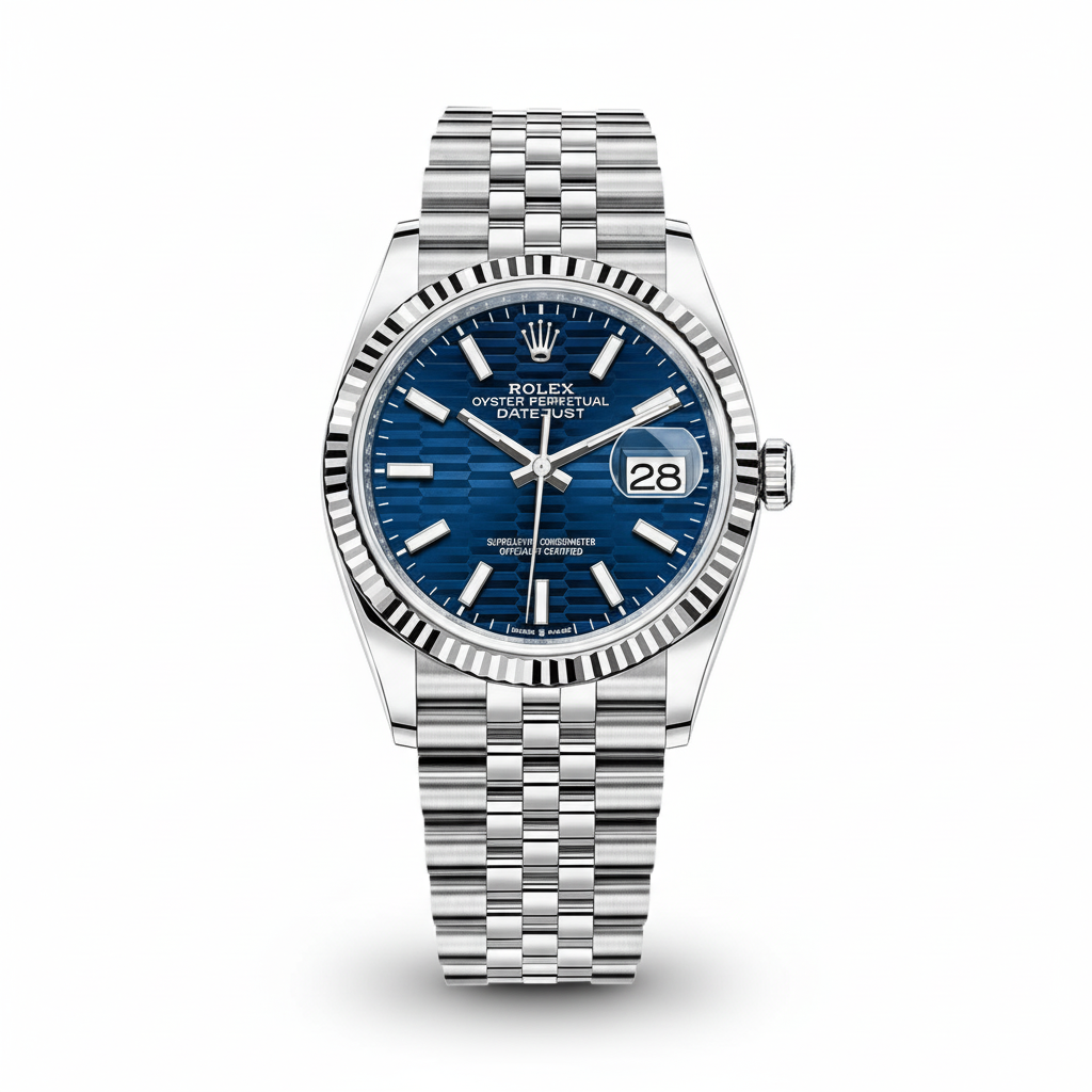 Rolex Datejust 36 Blue Dial Jubilee Bracelet Fluted Bezel