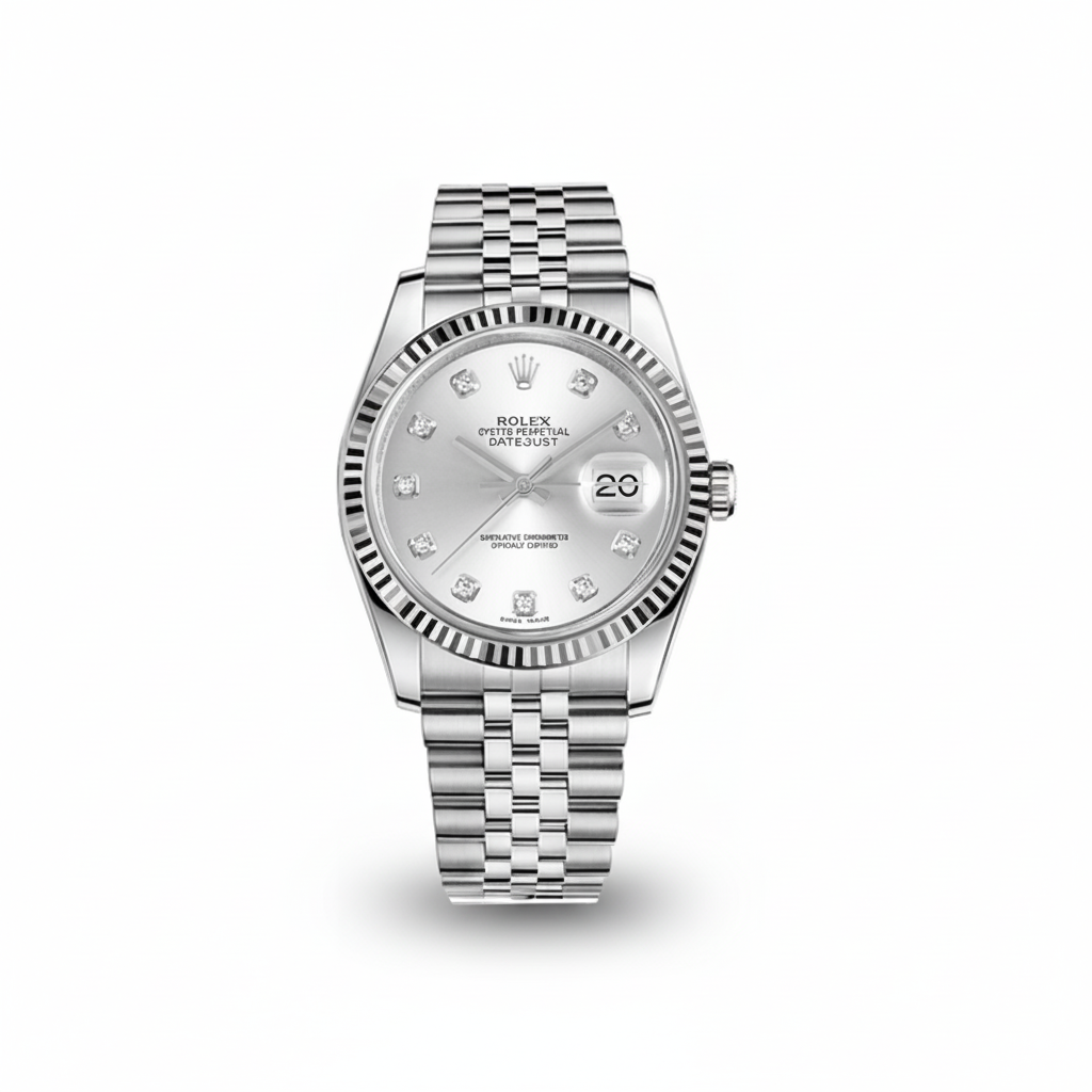 Rolex Datejust 36 Silver Dial Jubilee Bracelet Diamond Bezel