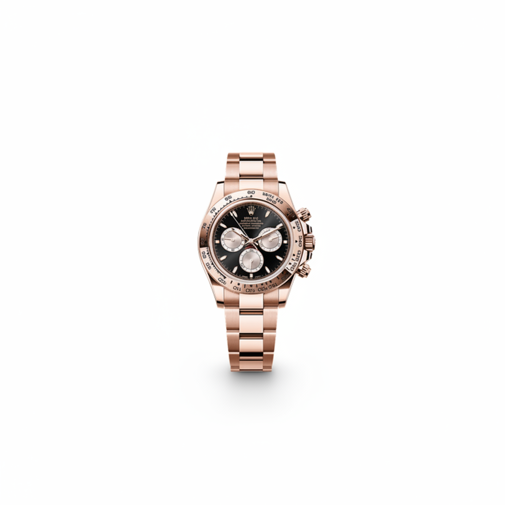 Rolex Daytona Black Dial Everose Gold Oysterflex