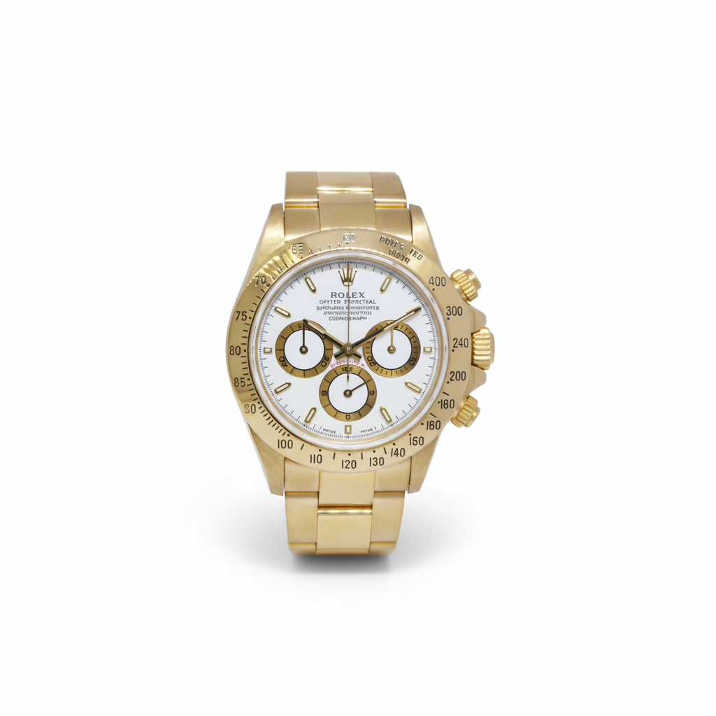 Rolex Daytona White Dial Yellow Gold