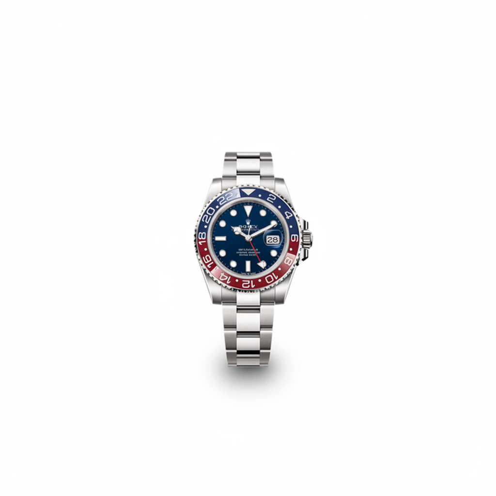 Rolex GMT-Master II Pepsi Red/Blue Bezel White Gold Jubilee