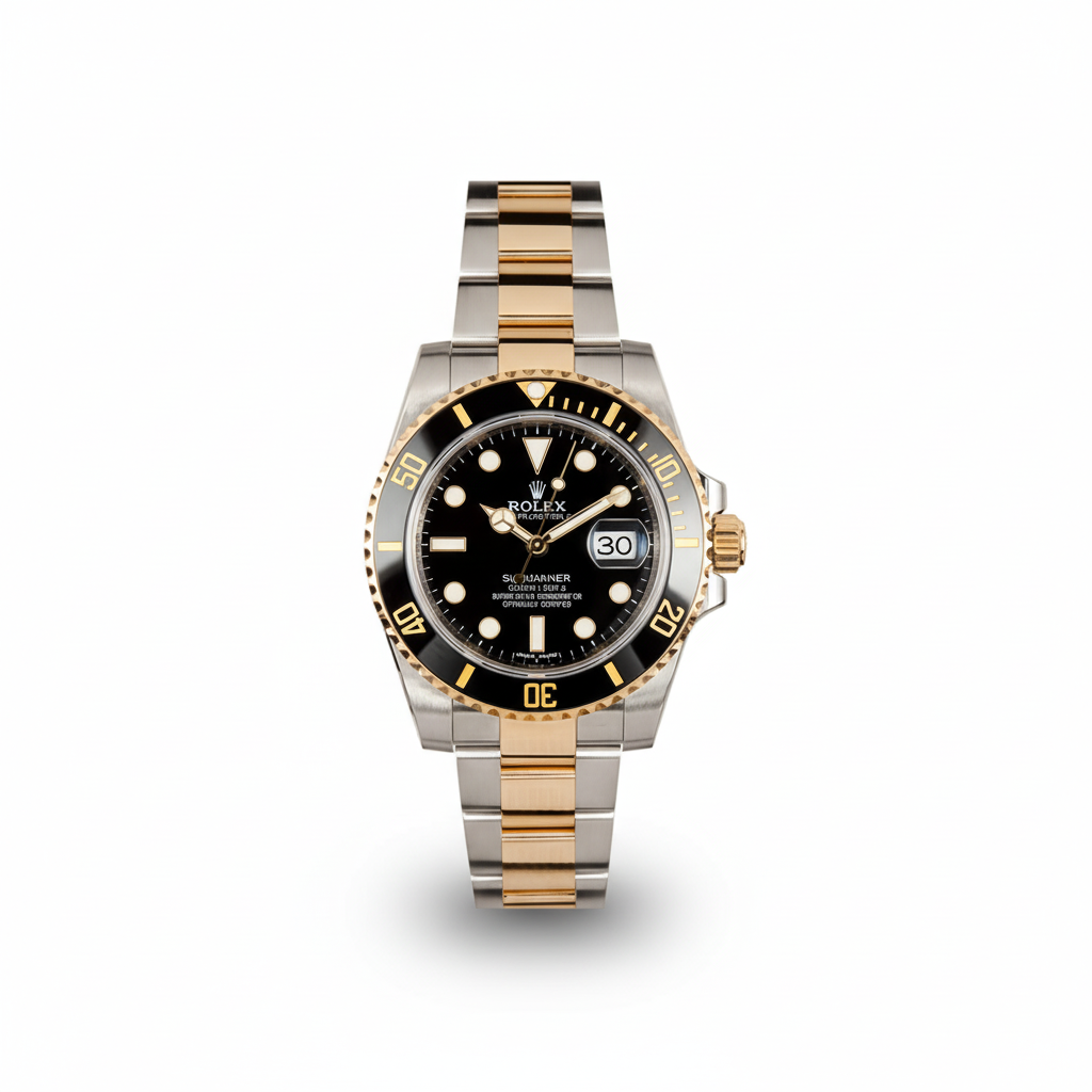 Rolex Submariner Date Black Dial Two-Tone Black Bezel