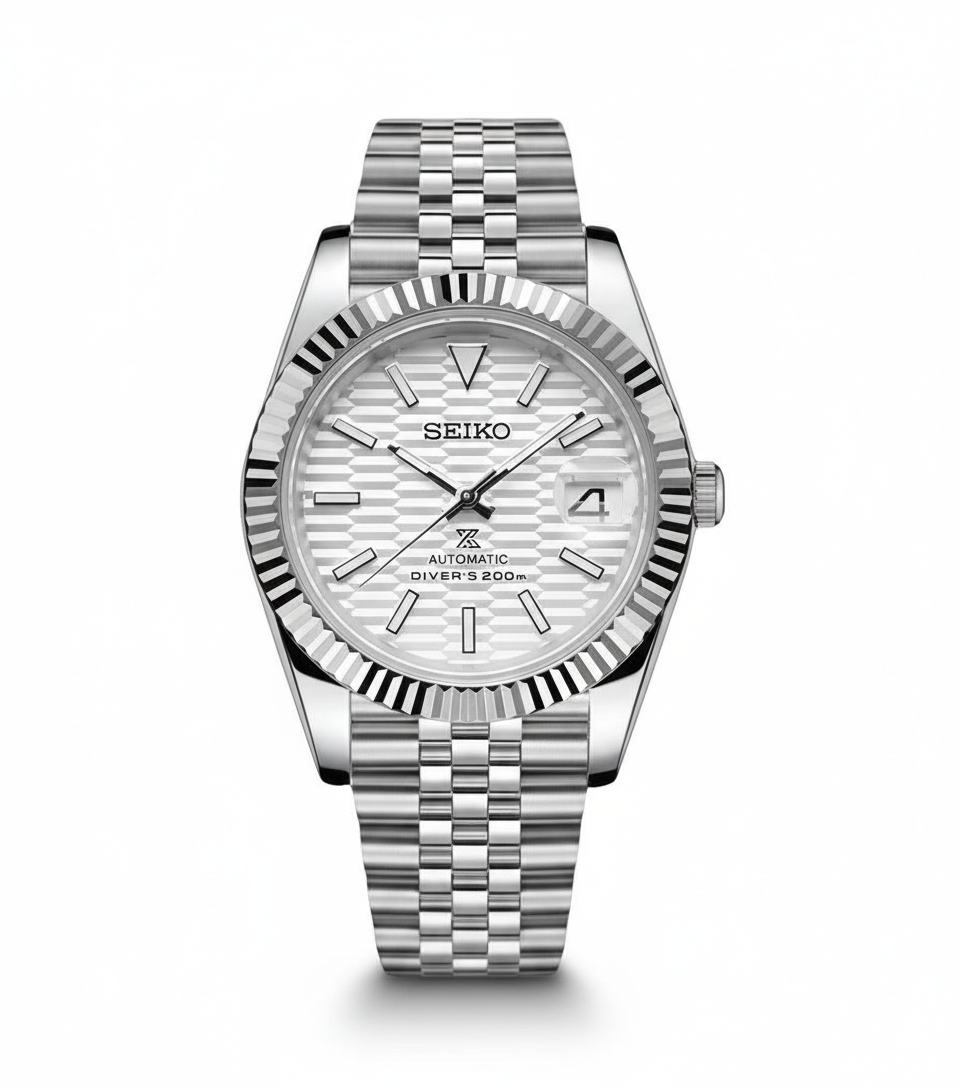 Seiko Datejust White Dial Oyster Bracelet