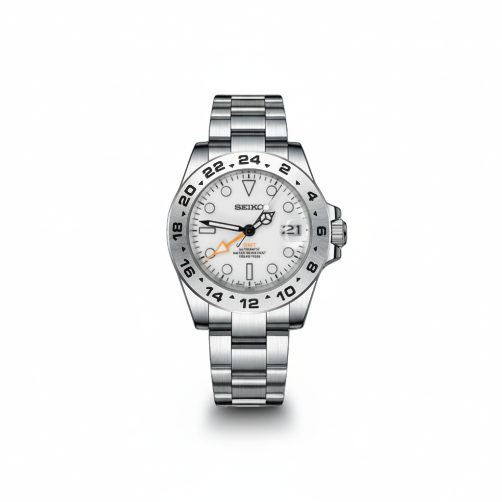 Seiko Explorer II White Dial Steel