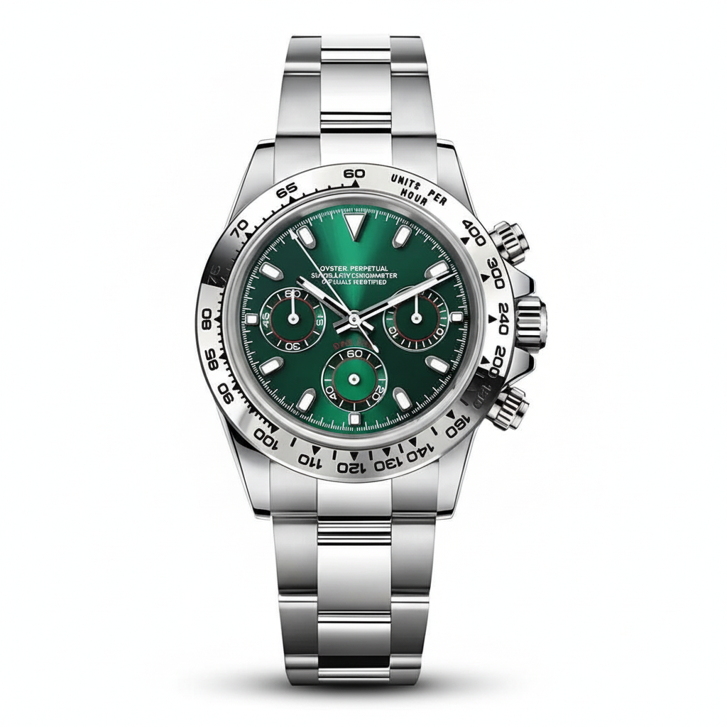Seiko Speedmaster Green Dial Steel Bracelet