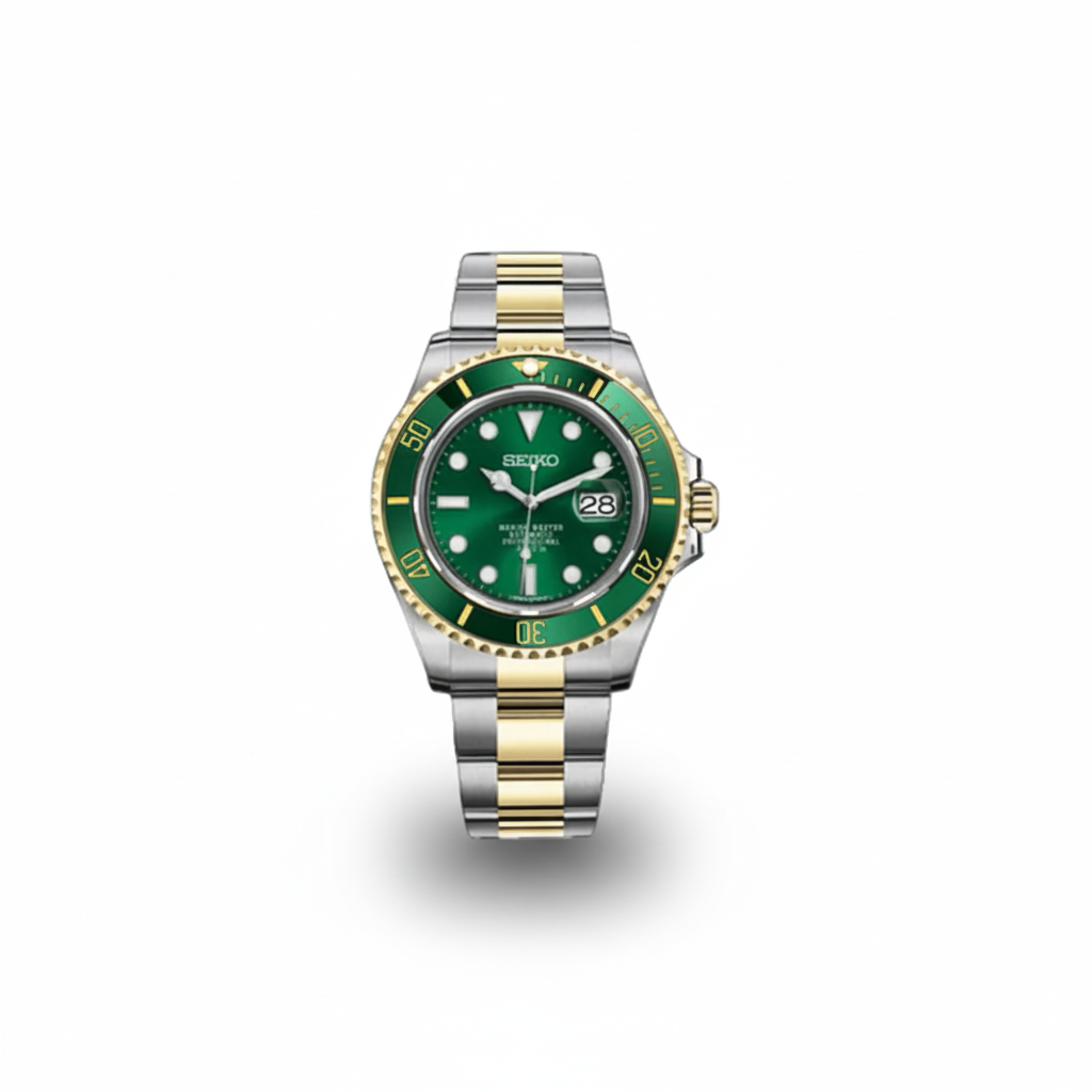 Seiko Submariner Green Dial Green Bezel Steel